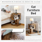 PAWZ Road Cat Tree Bed Bedside Tables Tower Condo House Scratcher Furniture Toy Brown