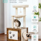 PAWZ Road Cat Tree Tower Scratching Post Cat Litter Box Enclosure Bed Furniture Brown