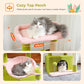 PAWZ Road Plush Cat Tree, 83cm Cat Tower with Cozy Hammock, Pet Furniture Natural Sisal Scratching Posts, Spacious Plush Perch, Large Cat Condo, Dingdang Balls for Indoor Cats, Pink