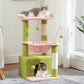 PAWZ Road Plush Cat Tree, 83cm Cat Tower with Cozy Hammock, Pet Furniture Natural Sisal Scratching Posts, Spacious Plush Perch, Large Cat Condo, Dingdang Balls for Indoor Cats, Pink