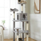 PAWZ Road Cat Tree Tower Scratching Post Scratcher Condo House Furniture 160cm Grey