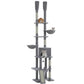 PAWZ Road Cat Tree Tower Scratching Post Scratcher Adjustable Height 216-285cm Grey