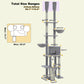 PAWZ Road Cat Tree Tower Scratching Post Scratcher Adjustable Height 216-285cm Grey