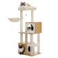 PAWZ Road Cat Tree Tower Scratching Post Wood Condo House Scracher Bed Toy 130cm Beige