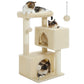 PAWZ Road Cat Tree Tower Scratching Post Scratcher with Large Condo House Beds Beige