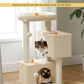 PAWZ Road Cat Tree Tower Scratching Post Scratcher with Large Condo House Beds Beige