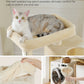 PAWZ Road 110cm Cat Tree Tower Scratching Post Scratcher with Large Condo House Beds for Large Cats Beige