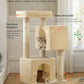 PAWZ Road 110cm Cat Tree Tower Scratching Post Scratcher with Large Condo House Beds for Large Cats Beige