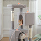 PAWZ Road 110cm Cat Tree Tower Scratching Post Scratcher with Large Condo House Beds for Large Cats Light Grey
