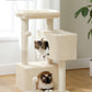 PAWZ Road Cat Tree Tower Scratching Post Scratcher with Large Condo House Beds Beige