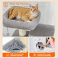 PAWZ Road Cat Tree Tower Scratching Post Scratcher Condo House Bed Toys 136cm Grey