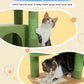 PAWZ Road 88cm Cat Tree Tower Sisal Scratching Posts Hammock Condo House Kitten Toys Green