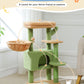 PAWZ Road 88cm Cat Tree Tower Sisal Scratching Posts Hammock Condo House Kitten Toys Green