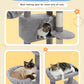 PAWZ Road 88cm Cat Tree Tower Sisal Scratching Posts Hammock Condo House Kitten Toys Grey