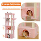 PAWZ Road 170cm Cat Tree Tower Scratching Post Scratcher Large Cats Condo House Light Pink