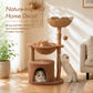 PAWZ Road Modern 105cm Cat Tree Tower Real Wood Cat Scratching Post with Large Hammock