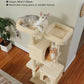 PAWZ Road 133cm Cat Tree Tower Condo Scratching Post Scratcher House for Large Cats Beige