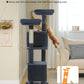 PAWZ Road 133cm Cat Tree Tower Condo Scratching Post Scratcher House for Large Cats Dark Grey