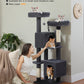 PAWZ Road 133cm Cat Tree Tower Condo Scratching Post Scratcher House for Large Cats Dark Grey