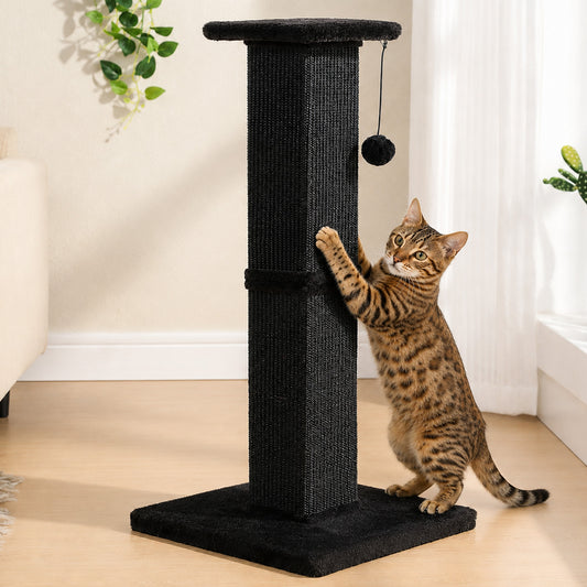 PAWZ Road 82cm Cat Tree Scratching Post Tower Sturdy Board Gym Furniture Fun Toys Black
