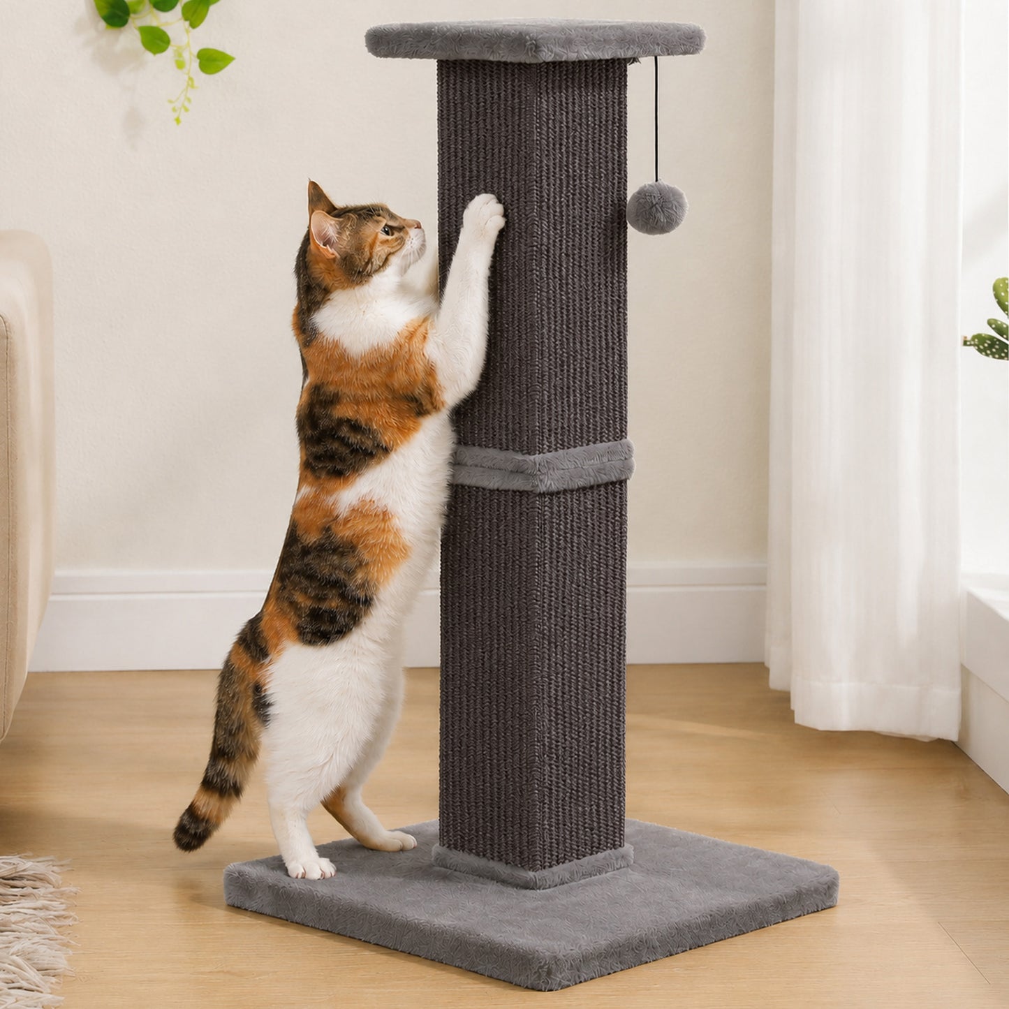 PAWZ Road 82cm Cat Tree Scratching Post Tower Sturdy Board Gym Furniture Fun Toys Dark Grey