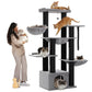 PAWZ Road Large Cat Tree Heavy Duty Cat Tower Scratching Post Condo House 170cm Black