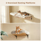 PAWZ Road Cat Wall Shelves, Wooden Cat Wall Mounted with Scratching Posts, 5-in-1 Modern Climbing Set with Scratcher Pads & 4 Steps Climbing Rops for Indoor Cats, Beige