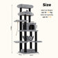 PAWZ Road 185cm Tall Cat Tree, Multi-Level Cat Tower for Large Indoor Cats Soft Long Plush Material, 2 Large Perches, Sisal-Covered Scratching Post, Hanging Hammock, Private Condo, Removable Bed, Grey
