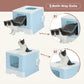 PAWZ Road Litter Boxes for Large Cat Foldable Litter Box Blue