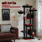 PAWZ Road 175cm Gothic Cat Tree Tower Scratching Post Scratcher Condo House Furniture Black