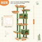PAWZ Road 175cm Cat Tree Tower Scratching Post Scratcher Condo House Furniture Green