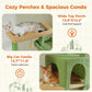 PAWZ Road 175cm Cat Tree Tower Scratching Post Scratcher Condo House Furniture Green