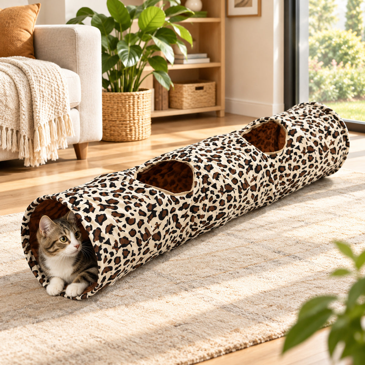 PAWZ Road Collapsible Cat Tunnel, S Shape Tube for Cats, Rabbits & Dogs Collapsible Tube, Easy Folding & Storage, Lightweight Design, Convenient For Home, Travel & Outdoor Use