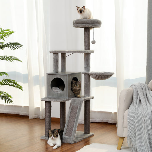 PAWZ Road 145cm Cat Tree Scratching Post Tower With Perch