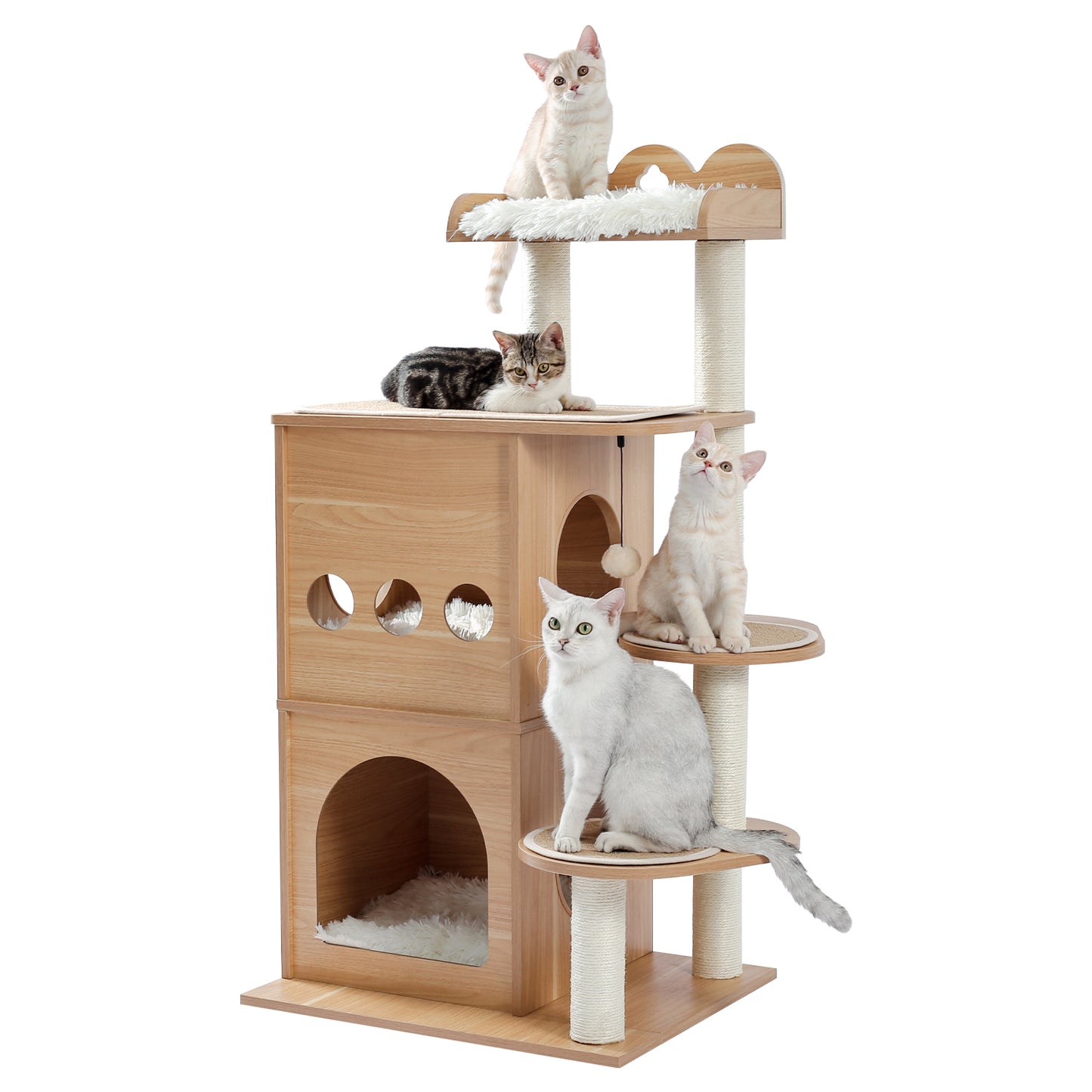 PAWZ Road 120cm Cat Tree Scratching Post with Pole