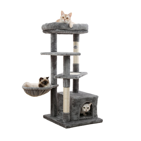 PAWZ Road Cat Tree Scratching Post Scratcher Tower Condo House Furniture 112cm Grey