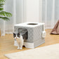 PAWZ Road Litter Boxes for Large Cat Foldable Litter Box Grey