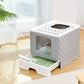 PAWZ Road Litter Boxes for Large Cat Foldable Litter Box Grey
