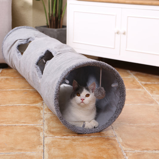 PAWZ Road Durable Suede Collapsible Cat Tunnel Toys