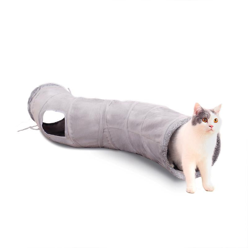 PAWZ Road S-shape Durable Suede Collapsible Tunnel Cat Toy