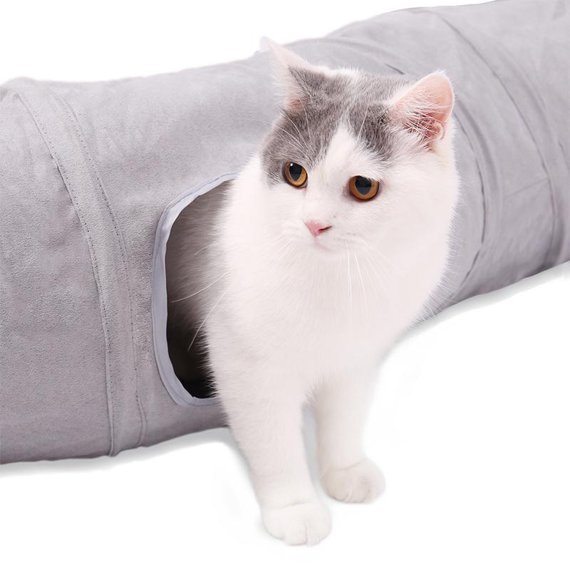PAWZ Road S-shape Durable Suede Collapsible Tunnel Cat Toy